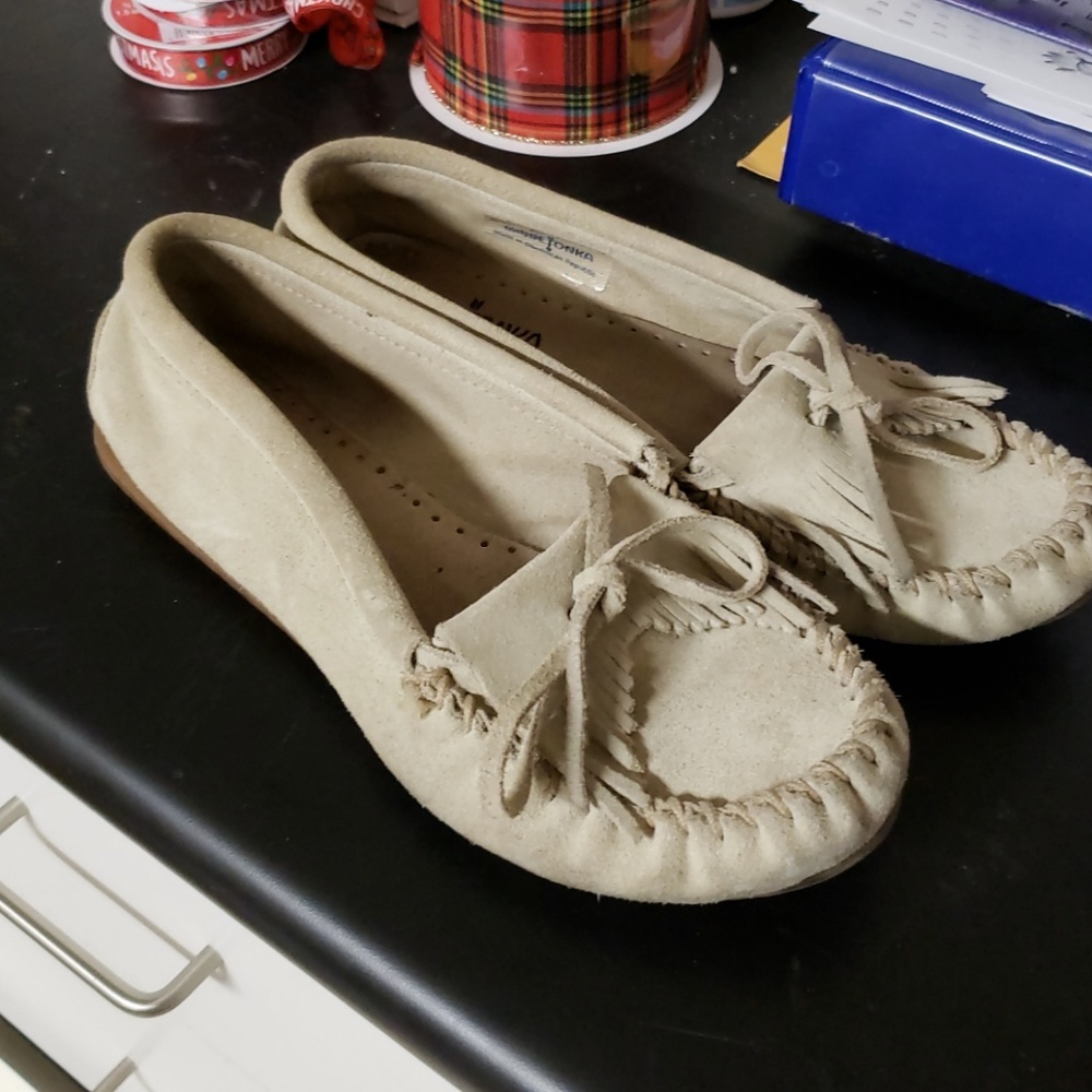 Suede moccasins